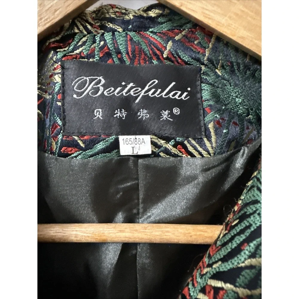 Beitefulai Japanese Inspired Women's Jacket Textured Lined Multi Color Size‎ L